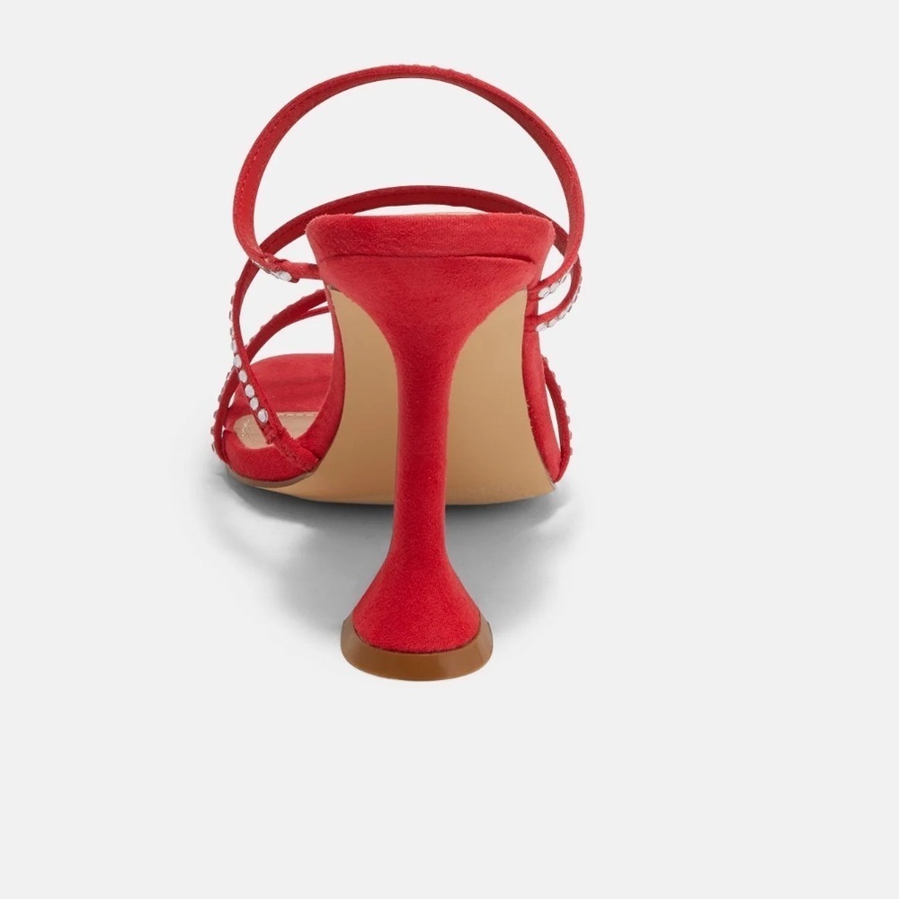 Elegant Red Strappy Heels - Picture 4 of 4